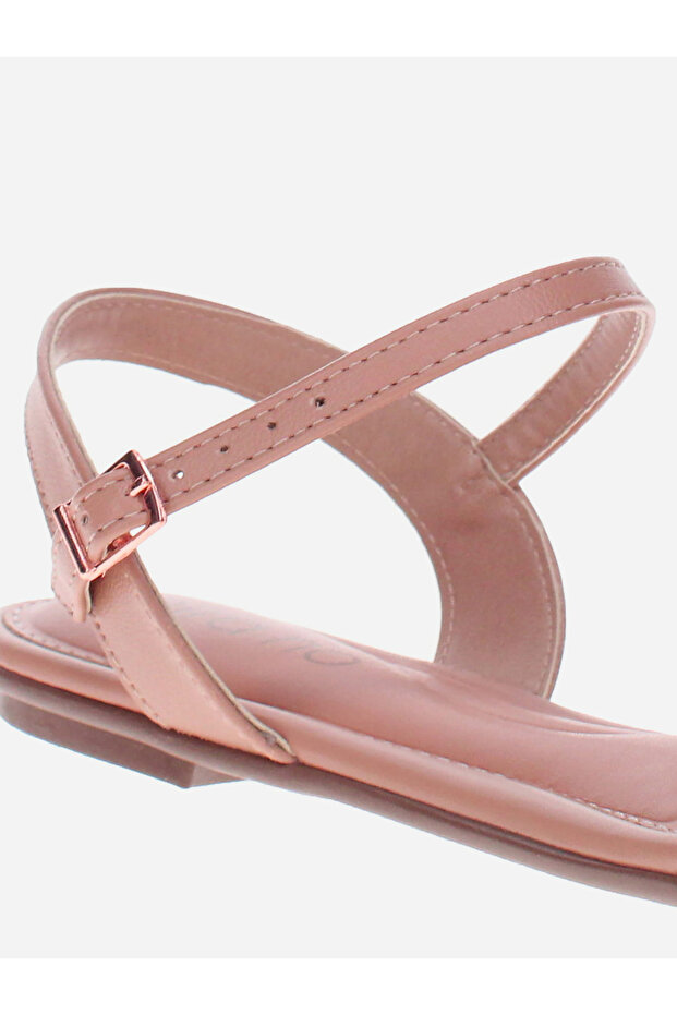 Solid Flat Sandals - 5