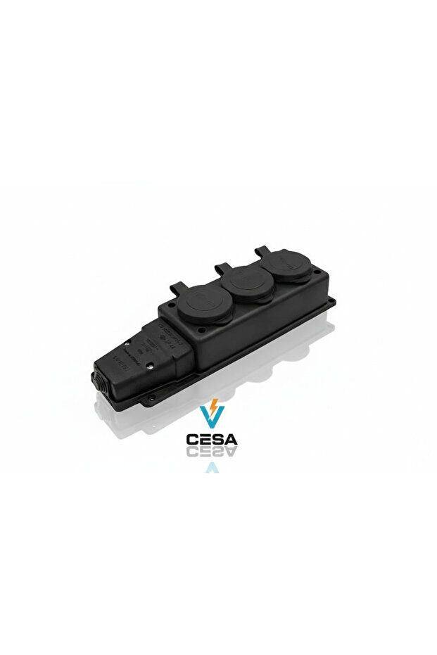 مقبس مطاطي 1X16 A ثلاثي الفتحات (4004) 4103 مقبس تكراري ثلاثي