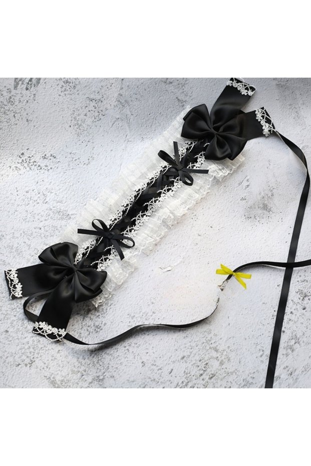 G Sweet Hair Hoop Girls Cute Ruffled Cosplay Headband Hair Band Hair Accessories Lace Bow Ribbon He.