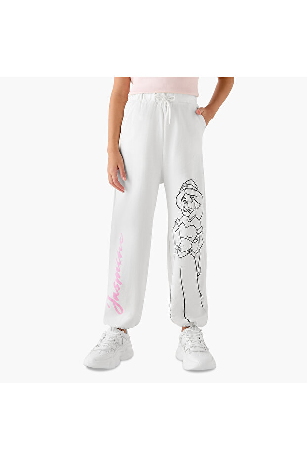 Jasmine Print Joggers with Drawstring Closure and Pockets