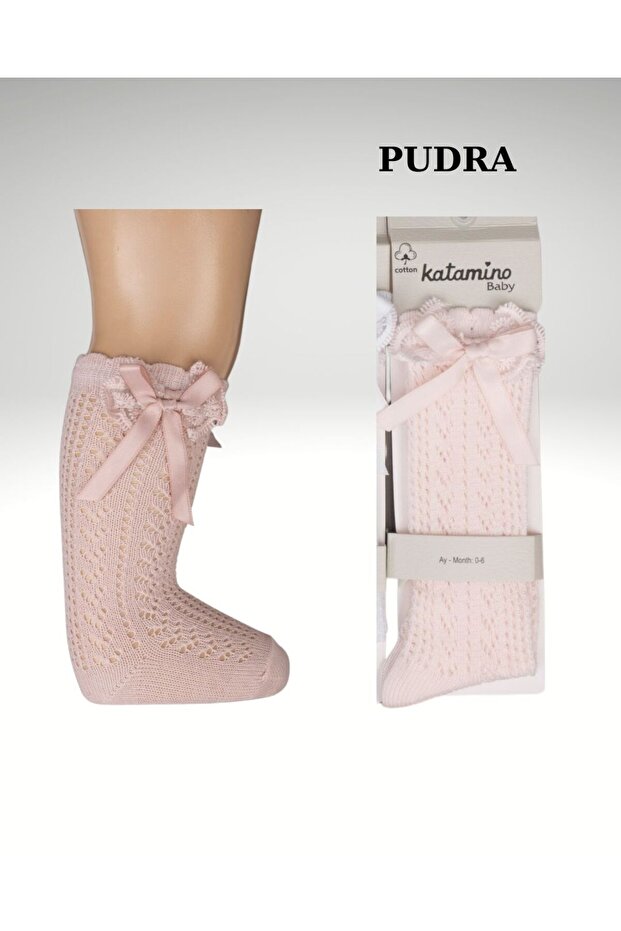 Baby Girl Trendy Socks with Below-Knee Bows