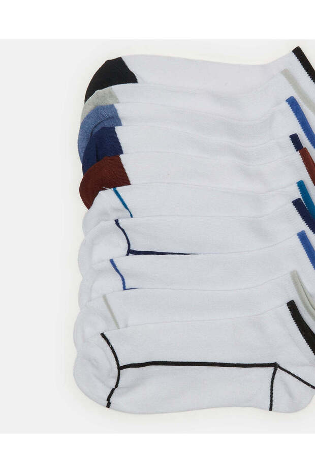 جوارب رجالية بيضاء متنوعة، عبوة اقتصادية من 10 أزواج - 2