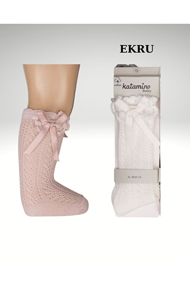 Baby Girl Trendy Socks with Below-Knee Bows