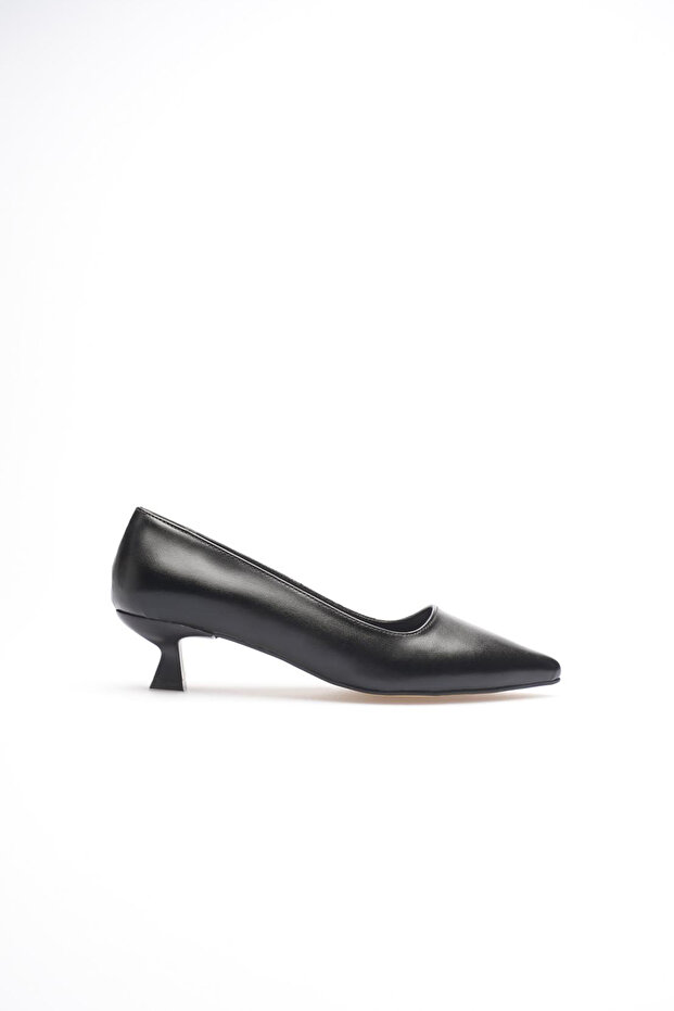 Black women's daily short heeled stiletto shoe tr20ms03a
