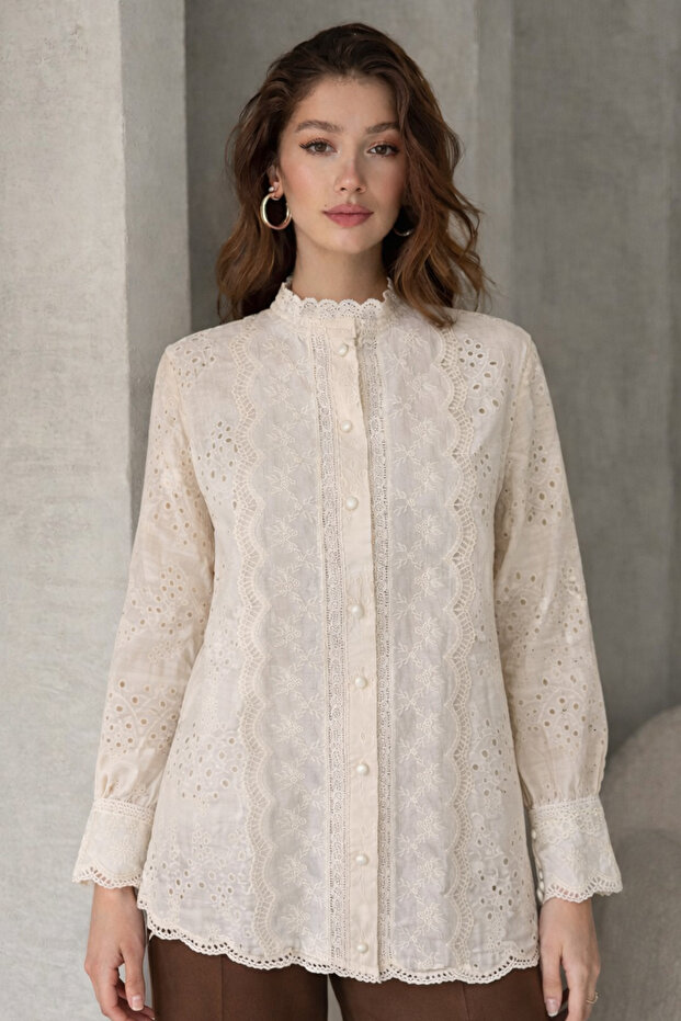 Fisto Gömlek A2001 Krem - 2