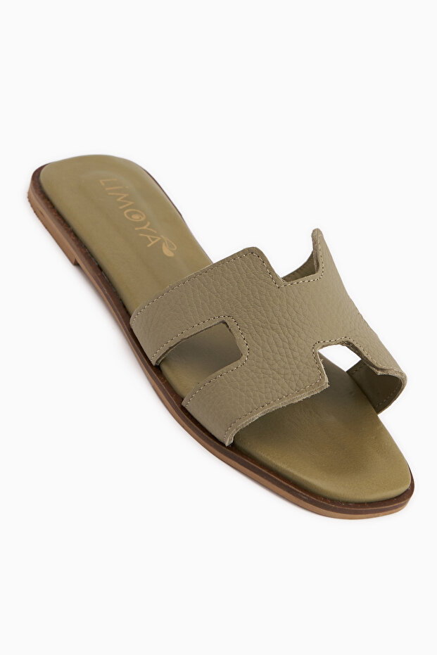 Rosali Genuine Leather Mink Women Slipper