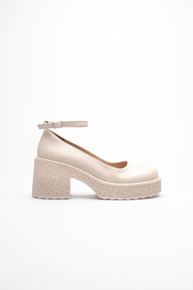 Women's Beige Ankle Boots Casual Shoes Tr06Ms01D
