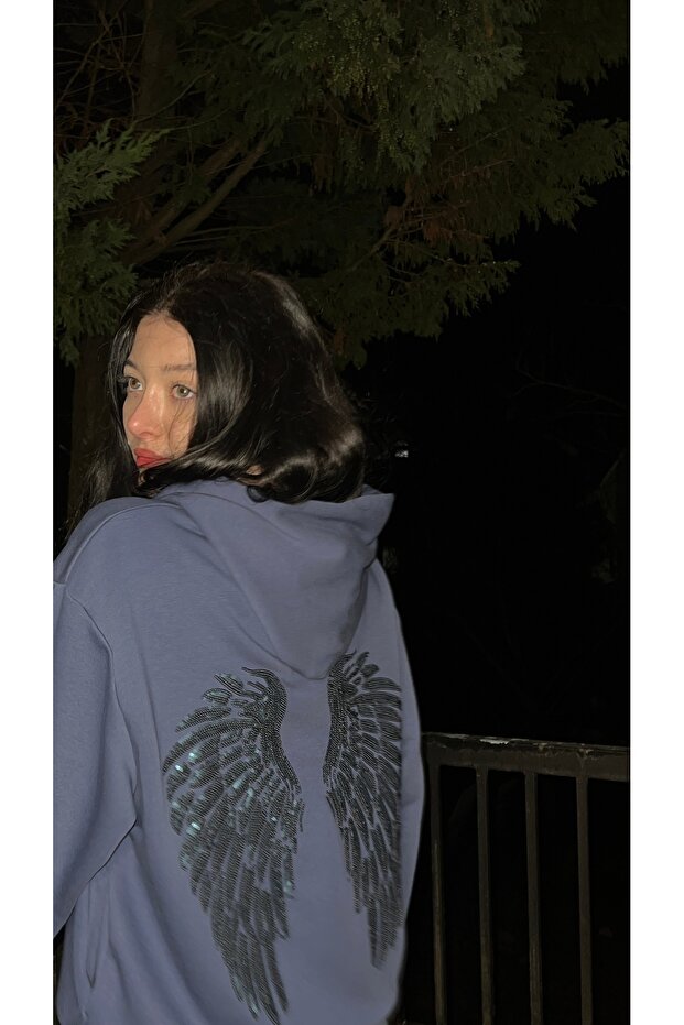 Premium pullu kanat sweatshirt - 1