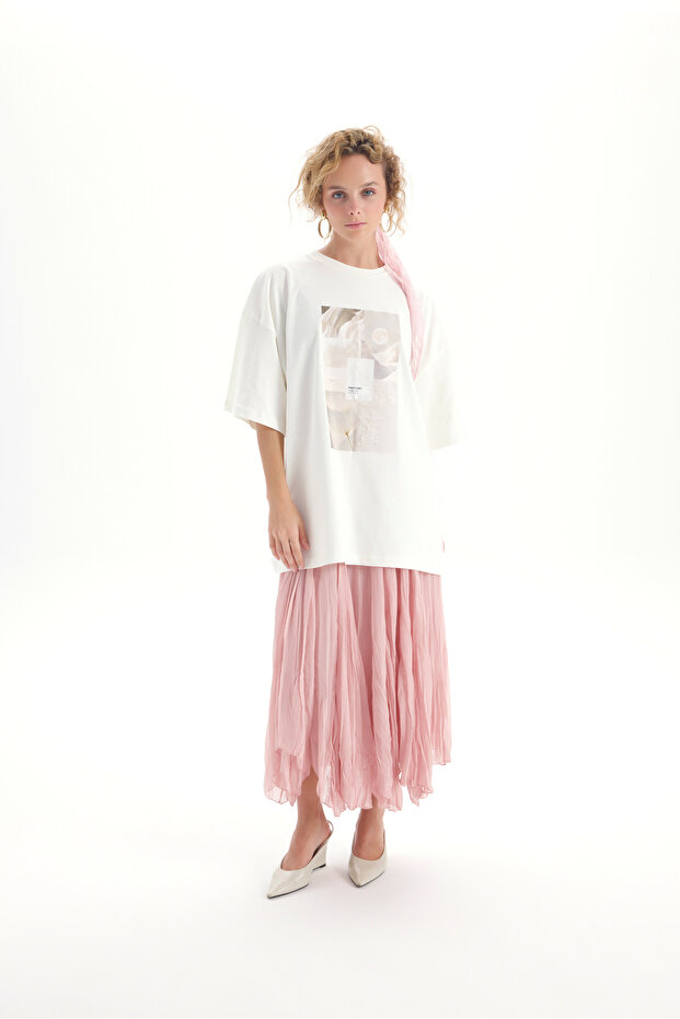 Cloud Dancer Beyaz Oversize T-Shirt - 2