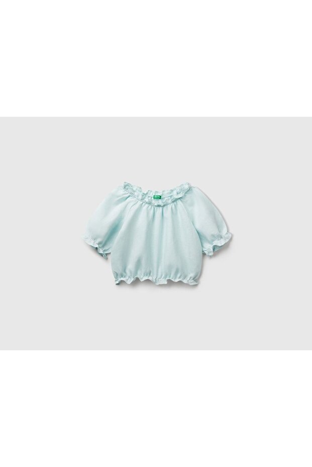 Girl's Mint Bnt-G Linen Blouse