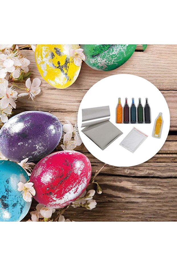 Liquid Egg Paint 5 Colors & Silver Effect Tabs