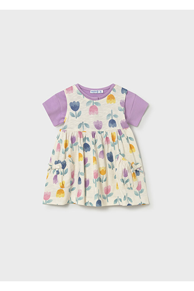 Baby Girl Patterned Dress and Blouse Set 1922