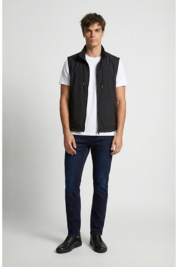 Siyah Casual Yelek - 2