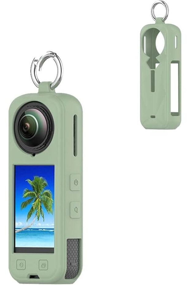 Silicone Protective Case, Compatible with Insta360 X5, Cover with Hook, Comprehensive Protection Wat