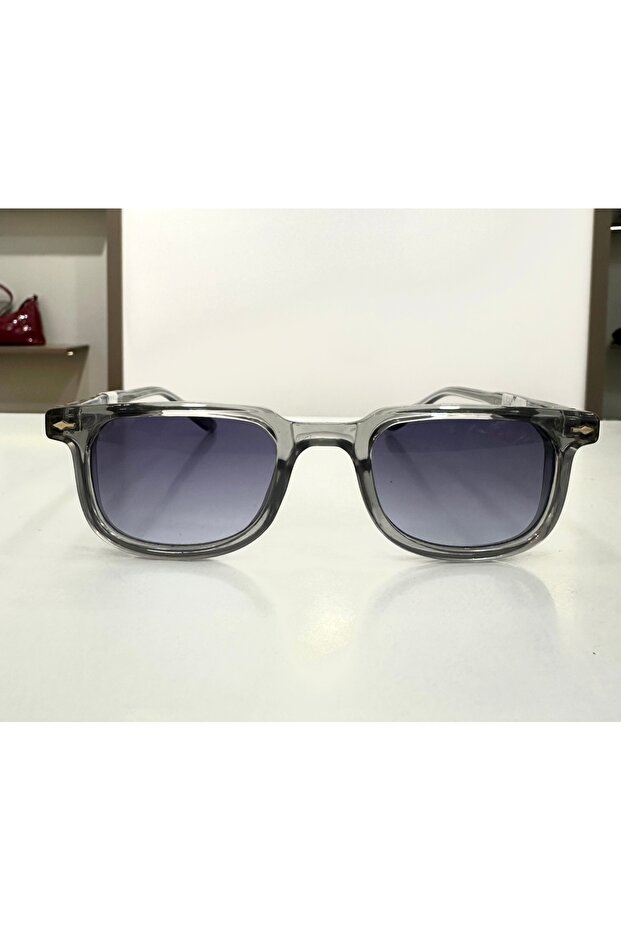 Premium Quality U400 Protection Polarized Glass Gray Smoke Transparent Frame Sunglasses