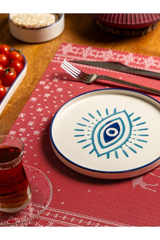 14-Piece 6-Person Stackable Evil Eyes Handmade Breakfast SetLuxury Breakfast Set