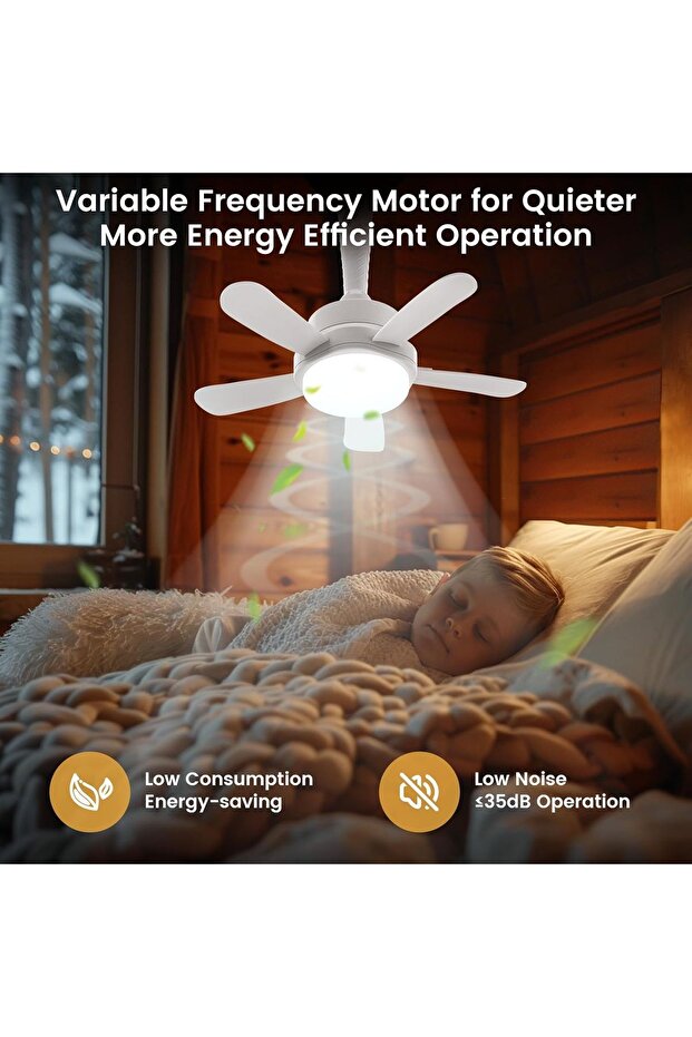 Blitzwill LED ceiling light, 38 cm, remote control, silent, 6 speeds, dimmable, E26/E27, timer - 6