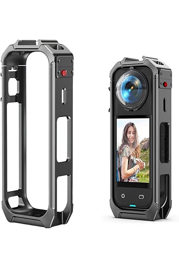 Compatible with Insta360 X5 Protective Frame, Magnetic Quick Release Rabbit Cage, Aluminum Case with
