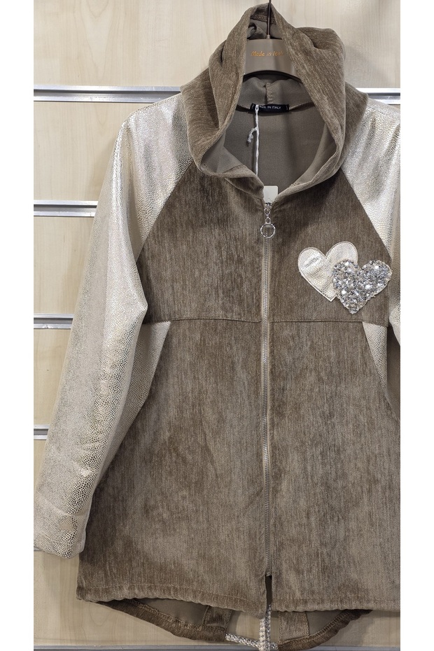 Kadife Ceket Kapüşonlu - 2