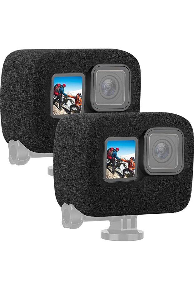2-Pack Windslayer Cover Wind Muff Compatible with GoPro Hero 12 /Hero 11 /Hero 10 /Hero 9 Black Wind
