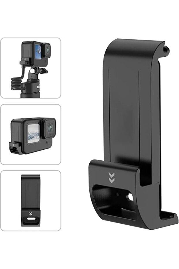 Charging Battery Door Cover compatible with Hero 12, 11, 10, 9 Black, Durable CNC Aluminum Side Lid