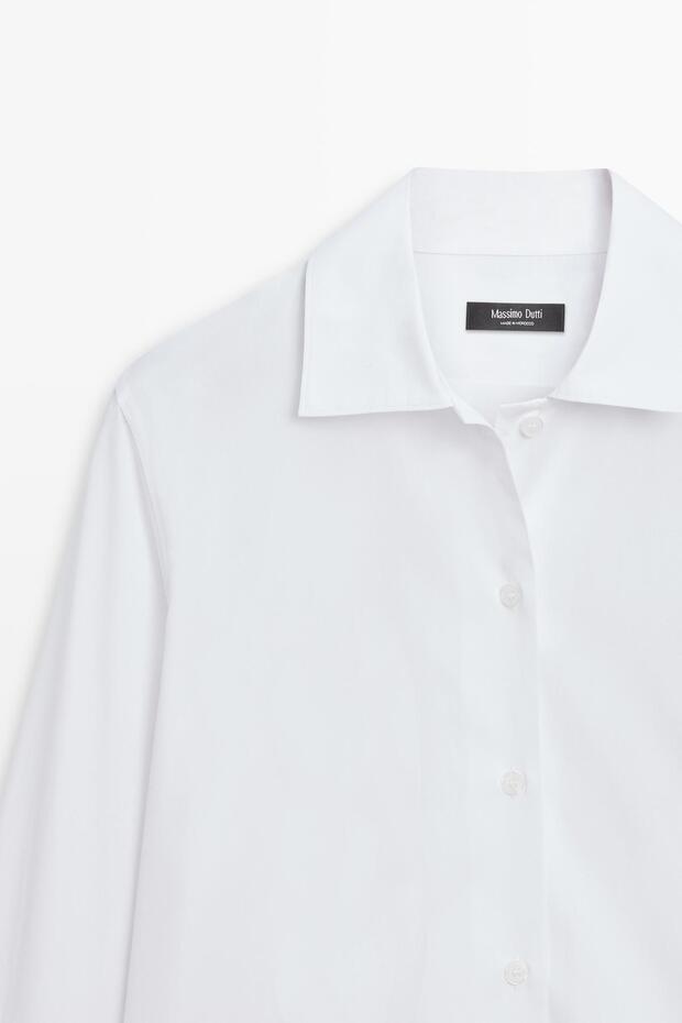 Pamuklu poplin gömlek - 6