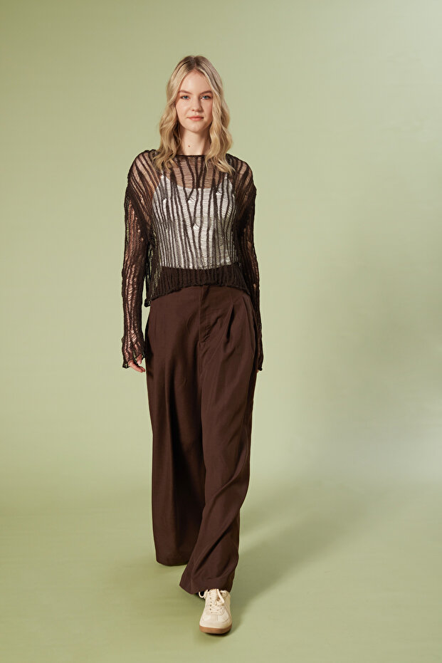 AJURLU TRİKO BLUZ - 1