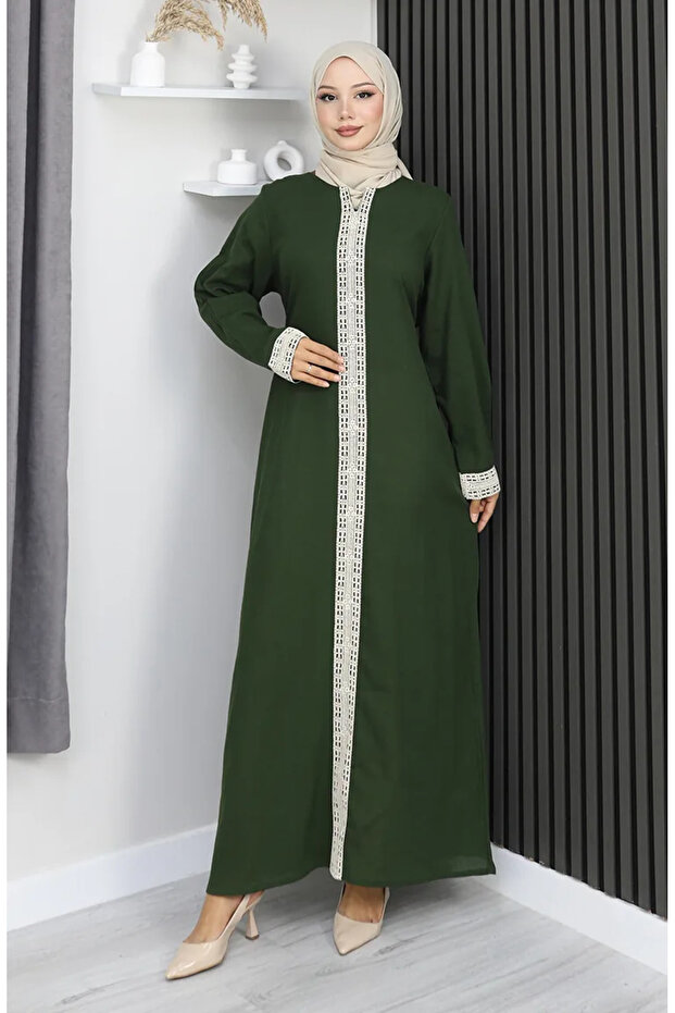 Şile Bezi Dress 3840-03 Khaki