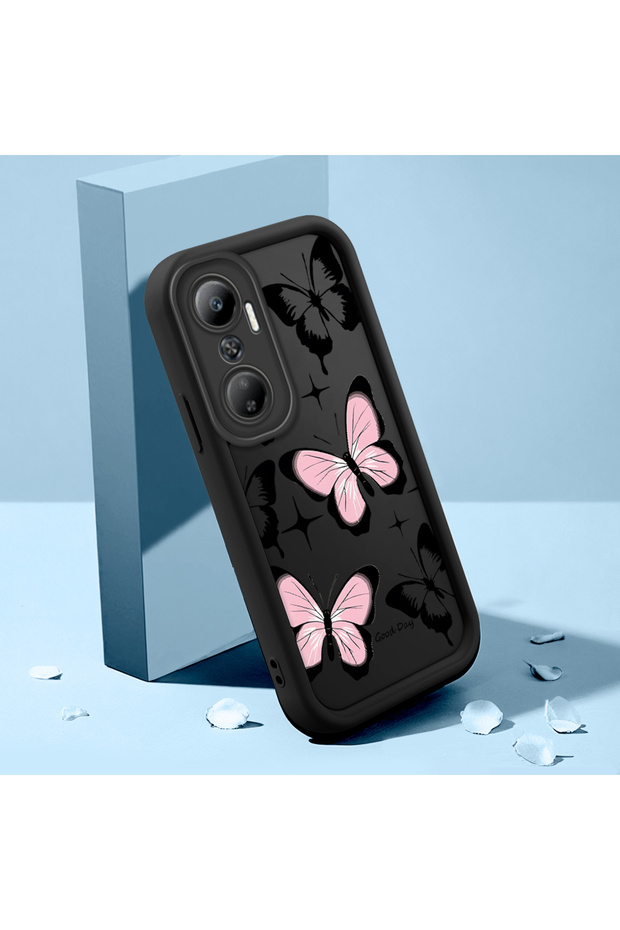 Infinix Hot 20 Compatible Case Slim Soft Silicone Phone Cover Colorful Butterfly