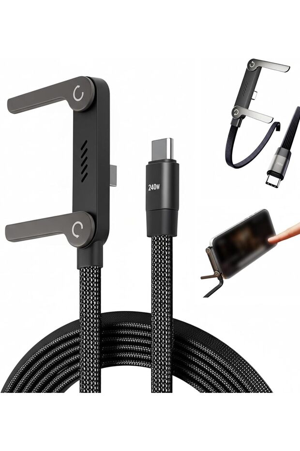 2 in 1 Invisible Stand Charger Cable