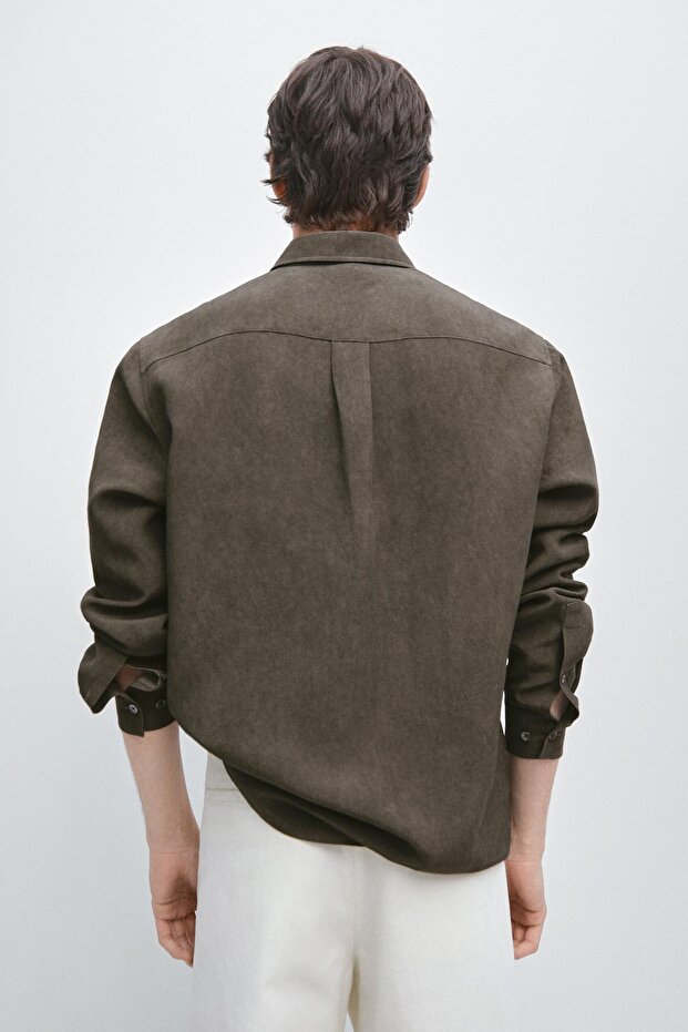 Cepli dökümlü gömlek - 3