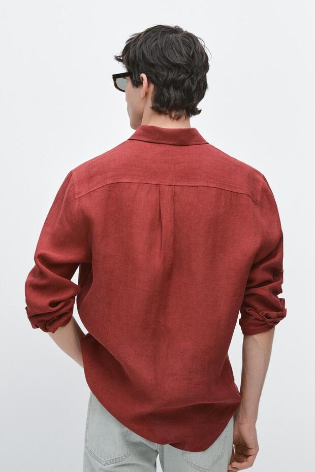 %100 keten gömlek - 3