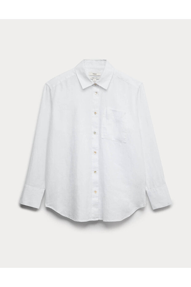 %100 Keten Regular Fit Gömlek - 6