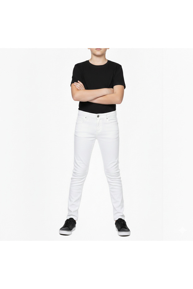 Boy's Black Canvas Trousers (Gabardine Fabric) Lycra Flexible Jeans