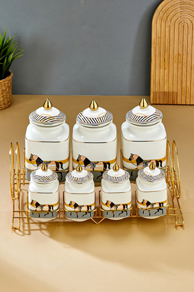 Hürrem 7-Piece Spice Storage Set with Stand Ckr3779