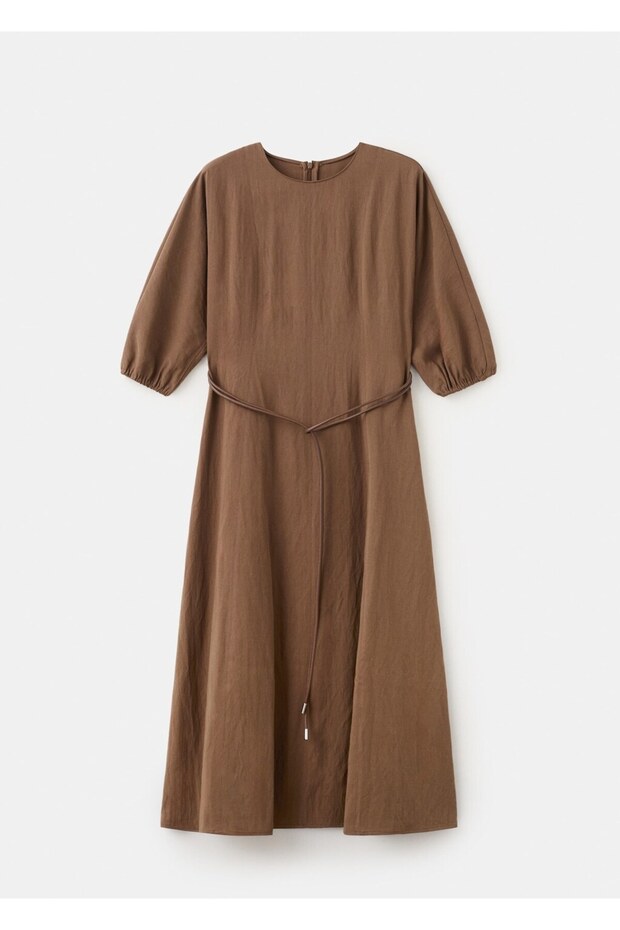 Kemerli liyosel elbise - 3