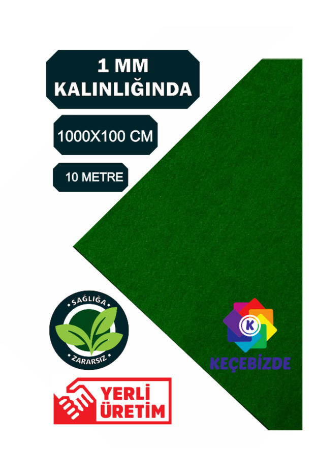Felt 1 mm Thick 10 Mt Dark Green
