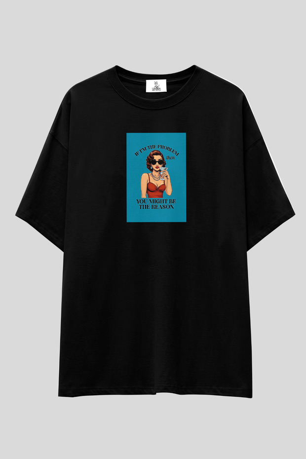 Chaos & Mood Club 3 Oversized T-Shirt | Unisex 100% Cotton Fun Graphic and Slogan Print Tee