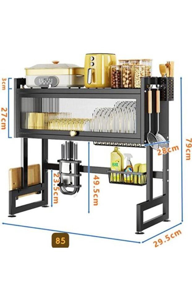 رف تجفيف الصحون المقاوم للصدا - 1