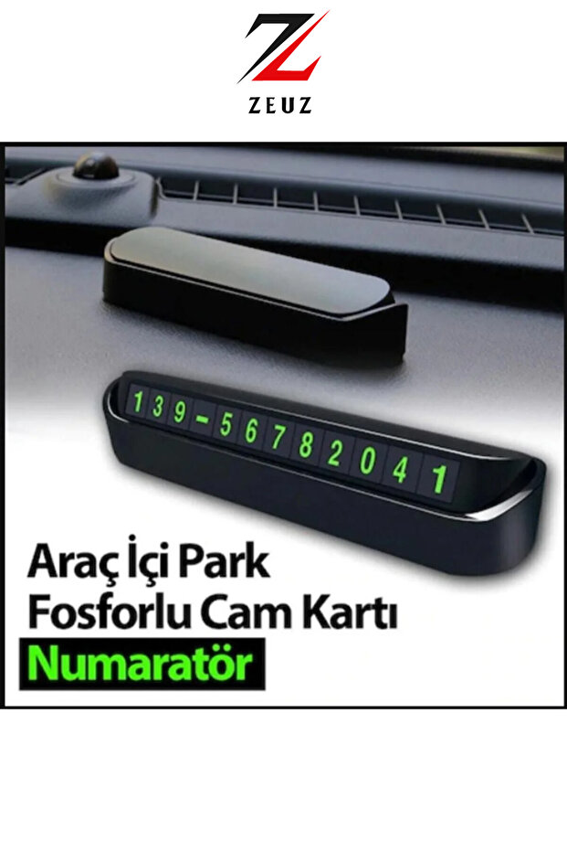 In-Vehicle Parking Phone Number Phosphorescent Numerator Auto Windshield Card