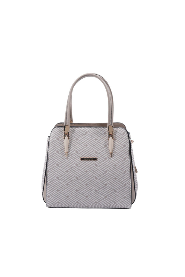 Beige - Sand Knitted Women's Handbag Sp1136