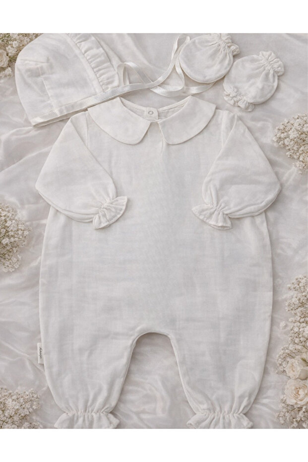 3 Piece Muslin Baby Rompers Newborn