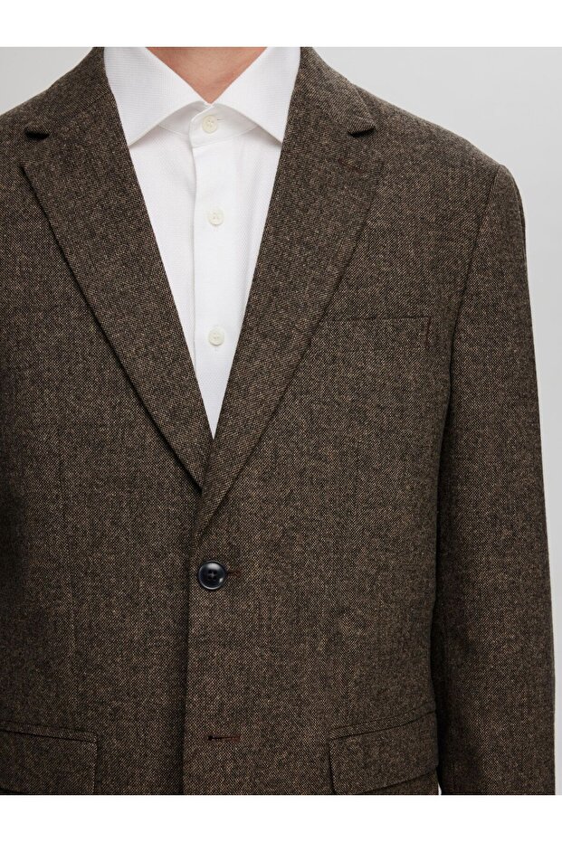 Blazer Karierter Wollgemisch - 5