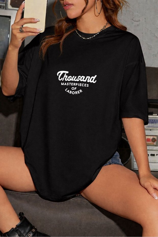 Colorful Oversize Unisex Printed Summer Tshirt