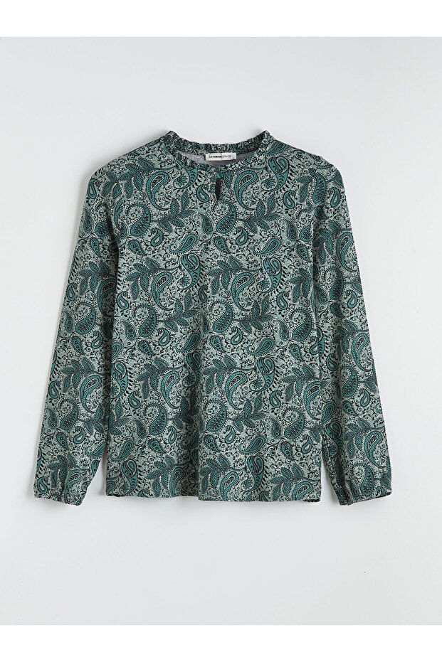 طاقم الرقبة منقوشة بلوزة - 4