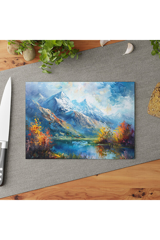 Stylish Tempered Glass Cutting Board, Non-Slip and Easy to Clean