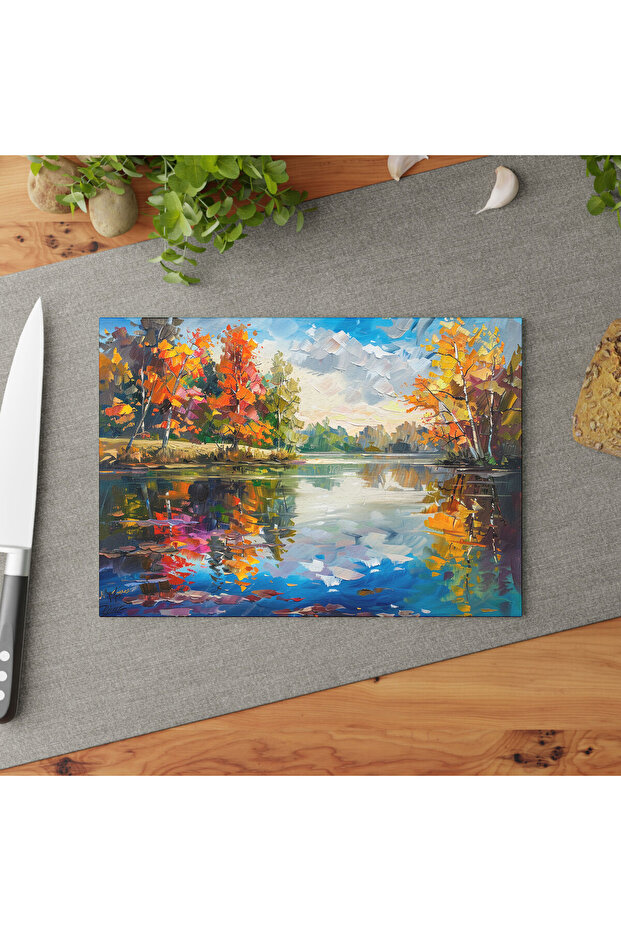 Stylish Glass Cutting Board, Non-Slip, Easy to Clean, Anti-Scratch, Durable
