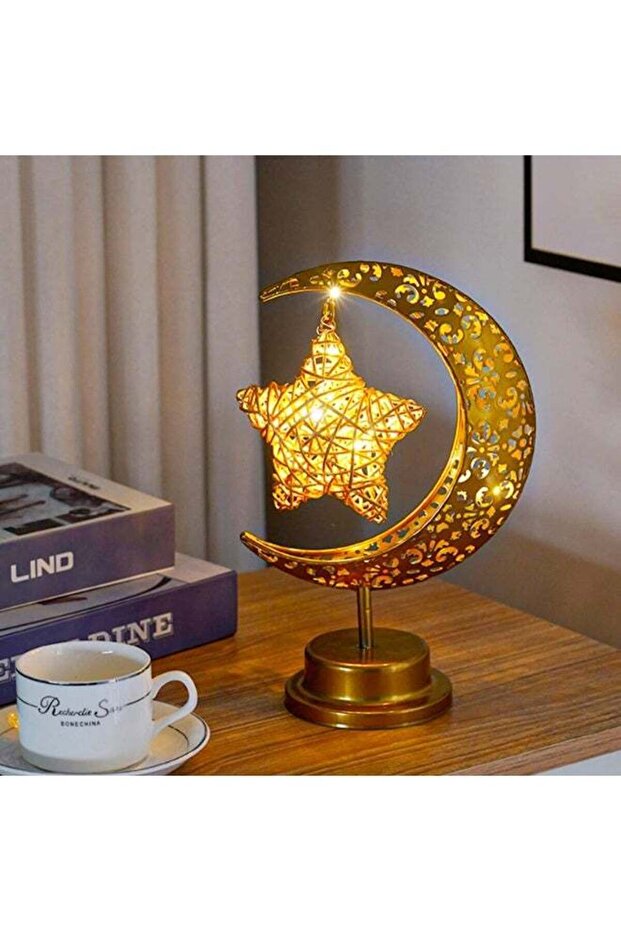 Ramadan Decorations LED Decorative Light Moon Star Table Lamp