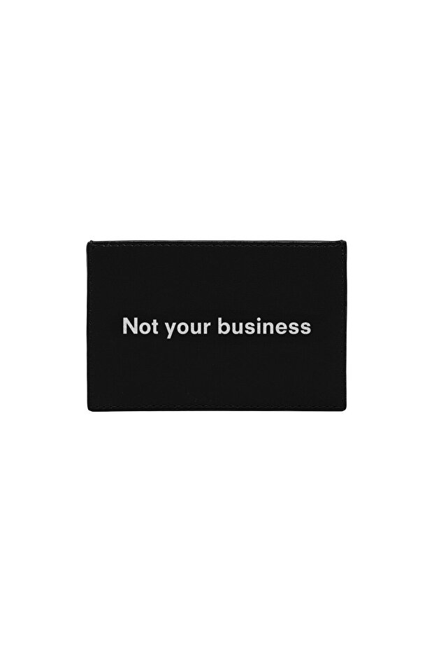 حافظة بطاقات من الجلد الأسود من Not Your Business KeinxDesa