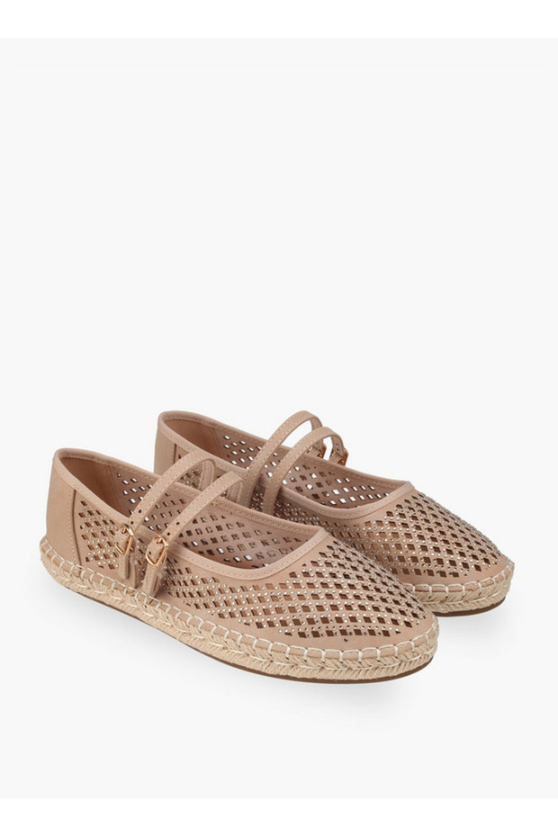 Women Embellished Espadrille Mary Jane Shoes